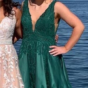 Beautiful Emerald Green Morilee Prom Dress